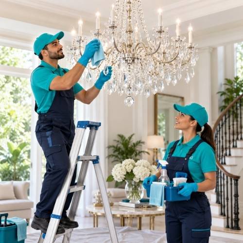 Chandelier cleaning section image